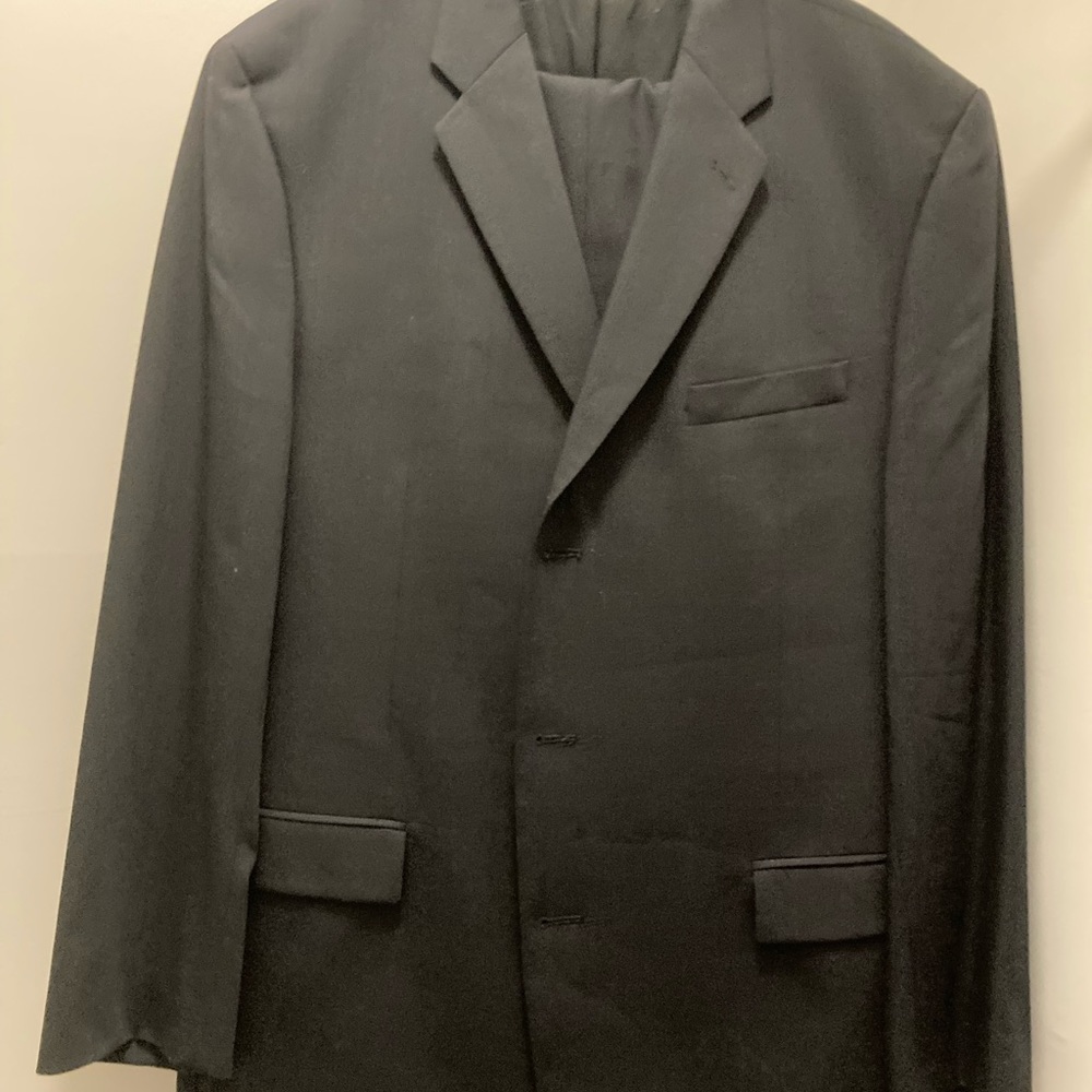 Calvin Klein black suit.
